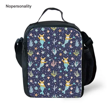 

Nopersonality Corgi Printing Children Lunch Bags Thermal Insulated Bag for Kids Women 2019 New Lunch Box Keep Food Warm Bags
