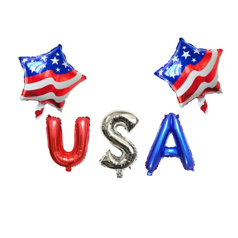 Independence Day Balloons USA Letter Foil Balloons Independence Day