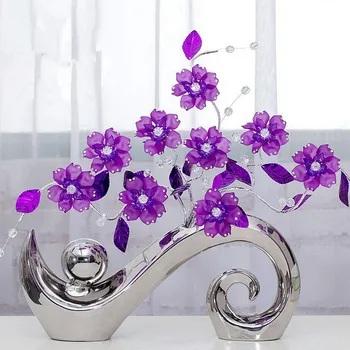

modern Minimalist ceramic Acrylic fake art crafts ornaments home decor handicraft figurine flowers vase wedding decorations gift