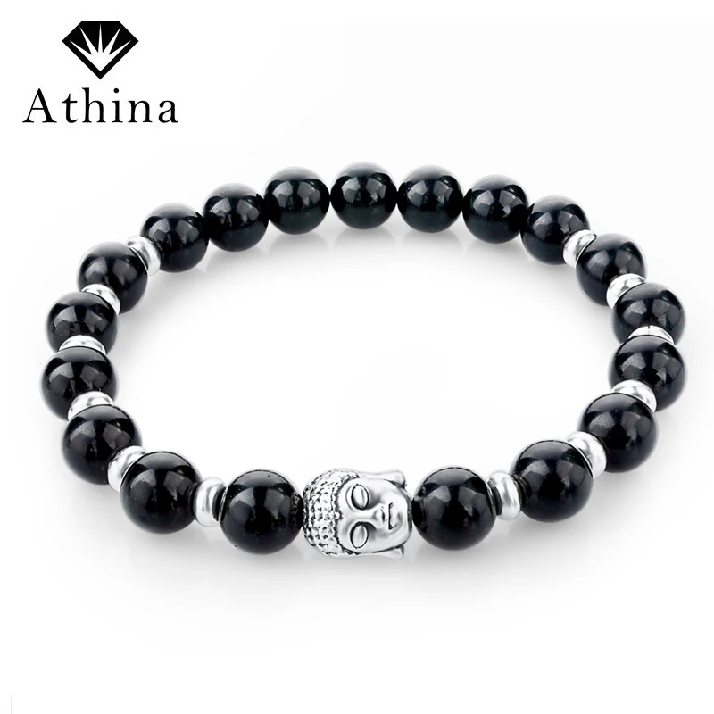 

Athina Tiger Eye Stone Buddha Beads Bracelets For Women Men Jewelry Chain Natural Stone Bracelets Bangles Pulseras SBR150171