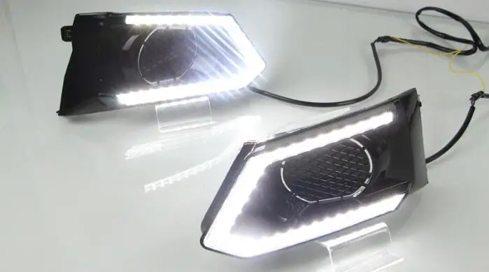 2 шт. светодиодный светильник дневного света для Nissan Altima Teana водонепроницаемый автомобильный 12 В светодиодный DRL противотуманный фонарь с поворотным сигналом