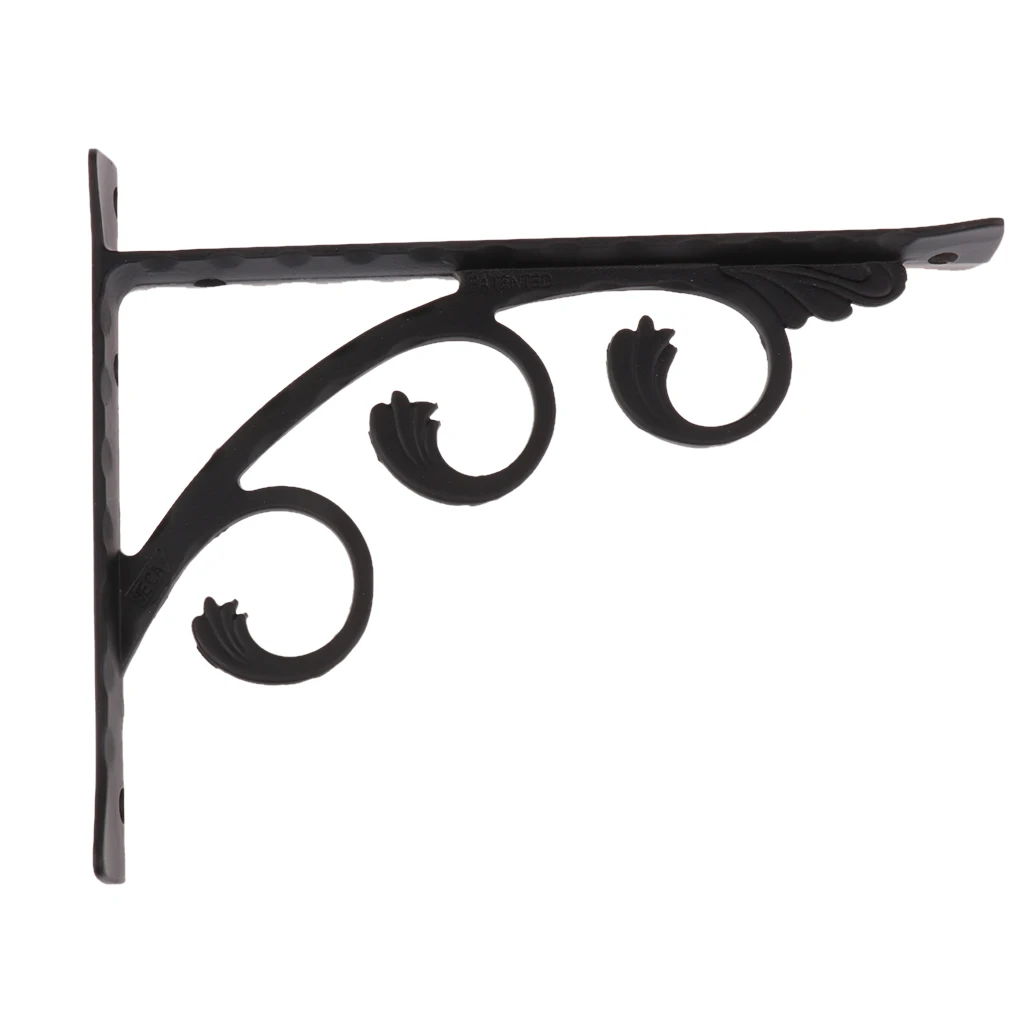 PACK 2PCS Wall Mounted Shelf Support Brackets Plank Board Rack Supporter with 4PCS Anchoring Anchor Bolt Expansion Screws	
