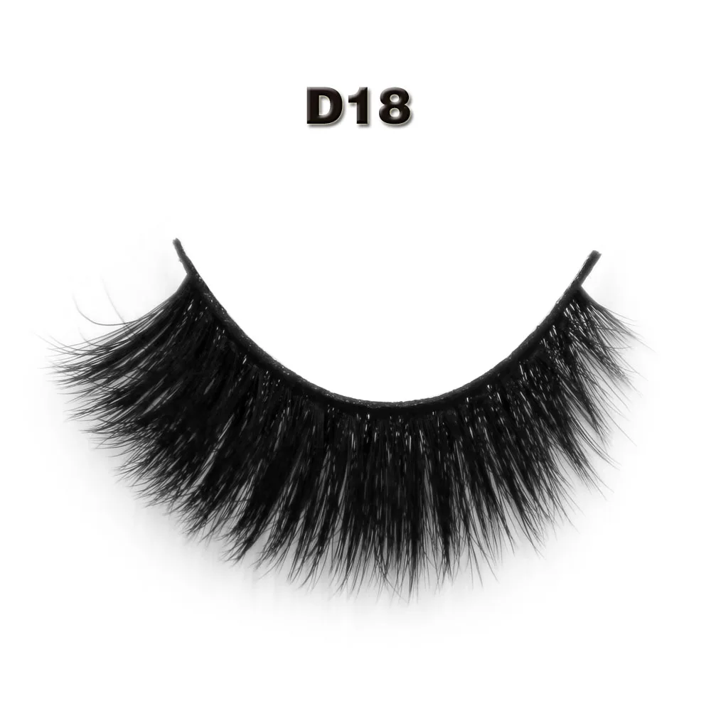 

New 1 pair MYKONOS 3D mink eyelash wholesale 100% real mink fur Handmade crossing lashes individual strip thick lash D18