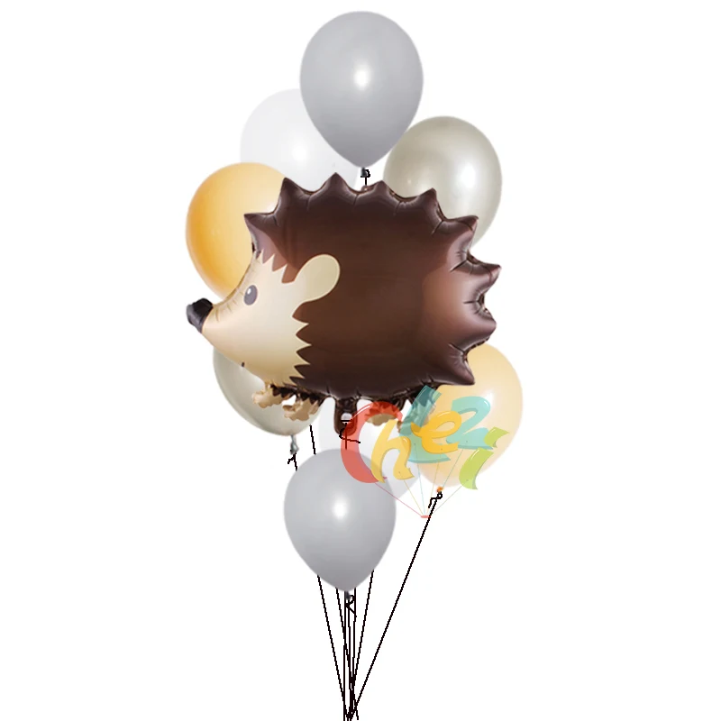 9 шт воздушные шары из фольги в виде животного, лисы, ежика, белки, енота, дня рождения, свадьбы, вечерние, декоративные латексные гелиевые воздушные шарики, детские игрушки