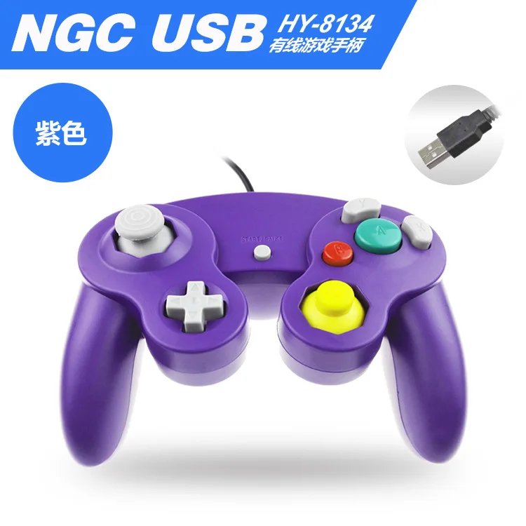 Для Gamecube контроллер USB проводной ручной джойстик для NAND для NGC GC контроллер для MAC компьютера ПК геймпад ns