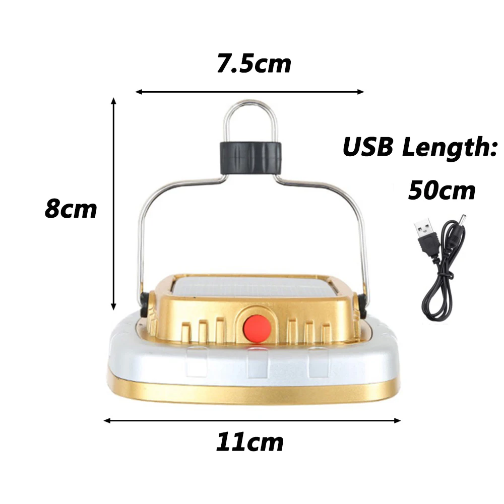 Солнечный фонарь Портативный Открытый походный фонарь на солнечных батареях Палатка фонарики рабочий свет USB Перезаряжаемый фонарик
