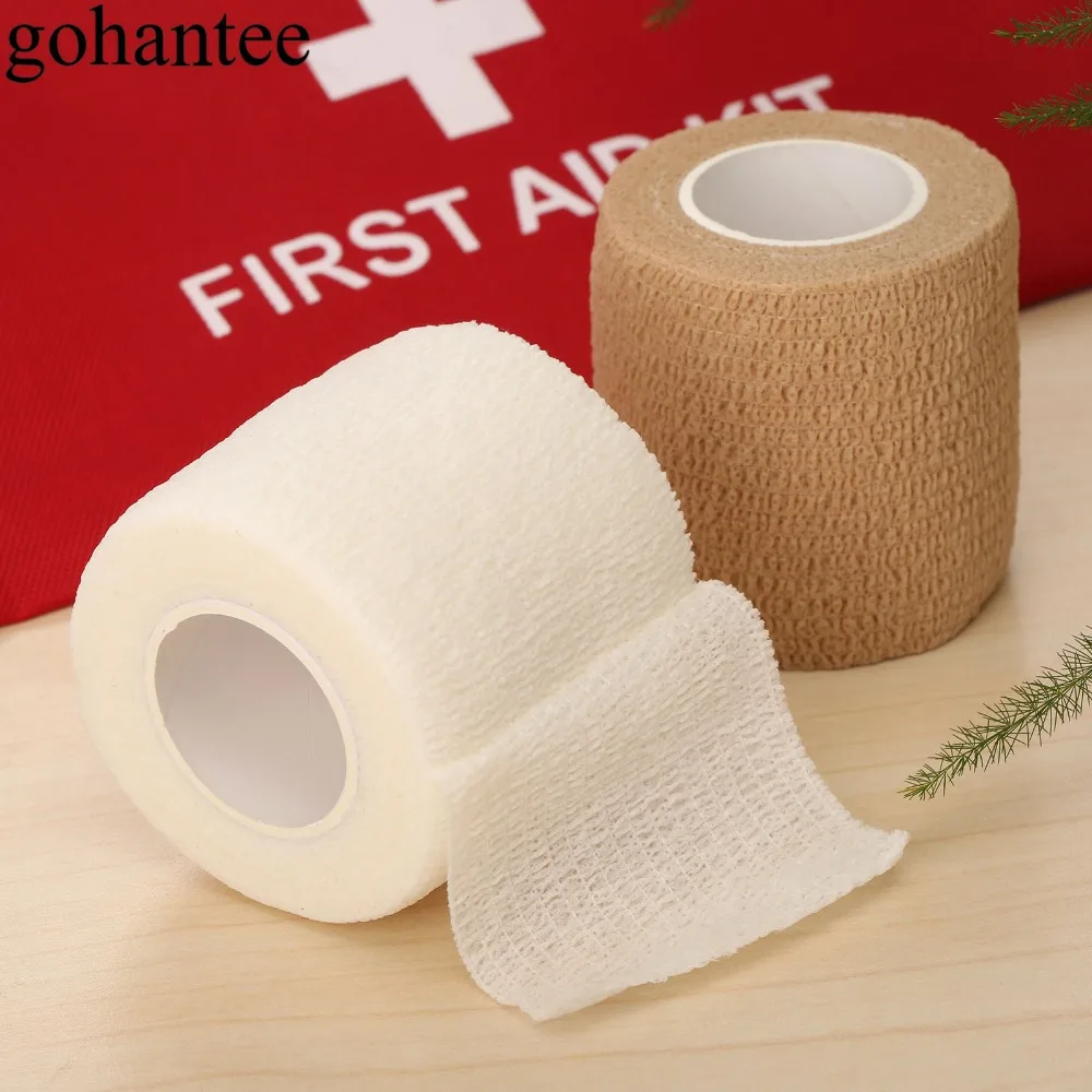 

2Pcs/Lot 2.5cmX4.5m Cotton Decorative Protection Leggings Elbow Kneepads Elastic Bandage Knee Tactical Pad Support Adhesive Tape