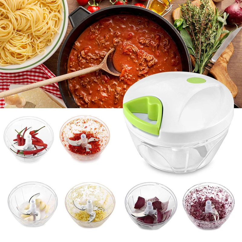 

Manual Vegetable Fruit Garlic Chopper Hand Pull Food Chopper Onion Nuts Grinder Portable Kitchen food Processor Portable Mincer