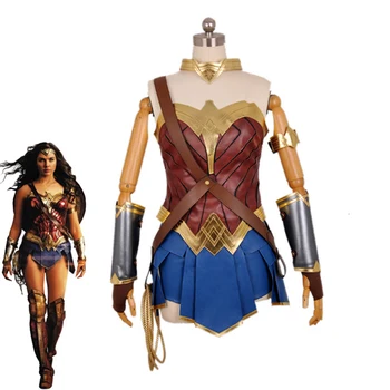 

Movie Wonder Woman Cosplay Costume Princess Diana Dress Full Sets Party Halloween Carnival Super Hero Uniforms Custom Made
