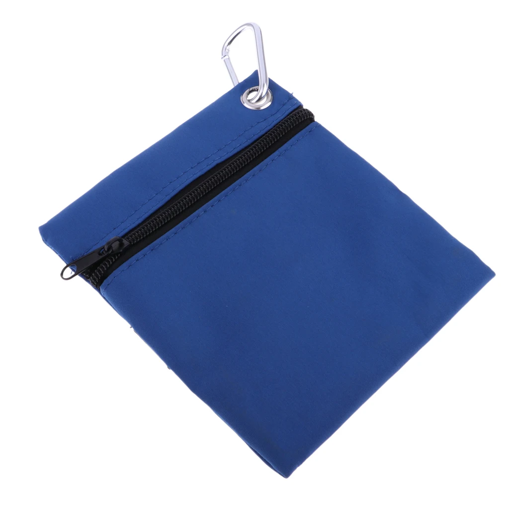 Mini Golf Ball Bag Golf Tees Holder Storage Case Carry Pouch with Waist Carabiner Clip for Golfer Training Practice