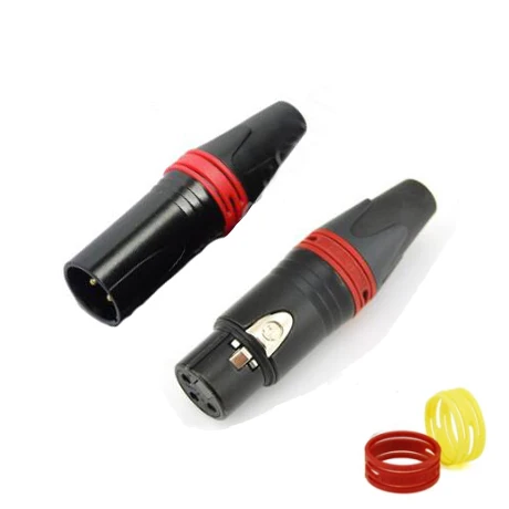 

High quality 50pcs Male+50pcs Female Neutk Style XLR 3-Pin Cannon Connector MIC Male connector
