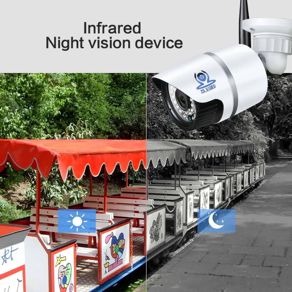 ZSVEDIO камеры наблюдения системы сигнализации IP камера CCTV WIFI Открытый