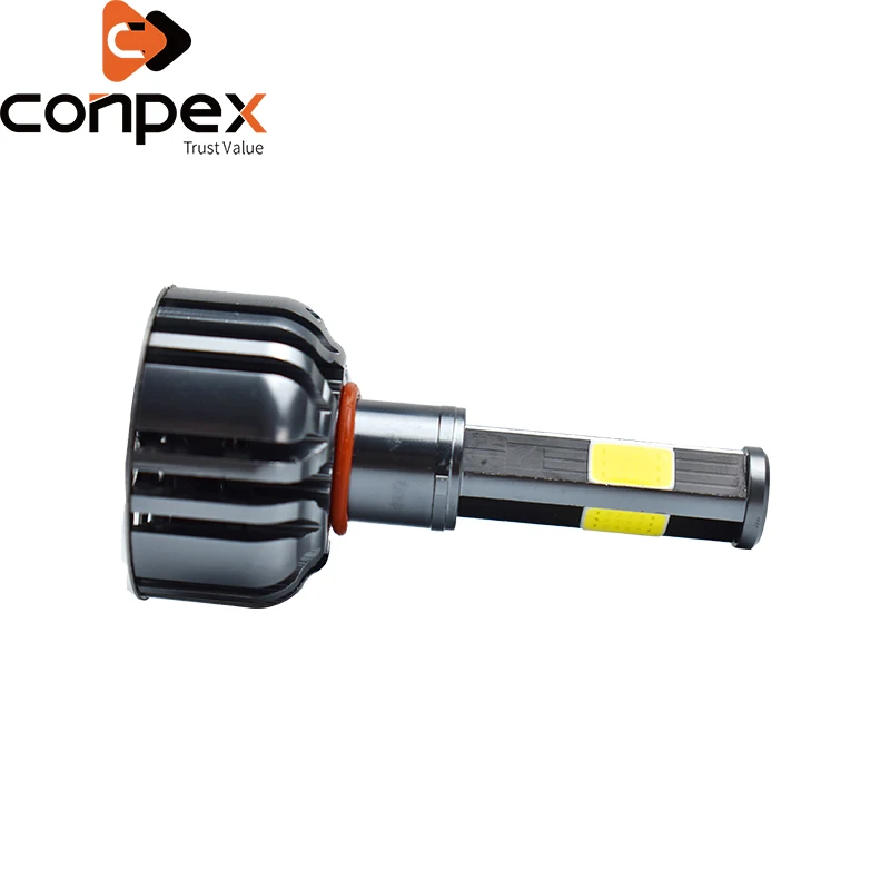 

2pcs Car Headlight Bulbs LED 12V H4 H7 9006 LED canbus Car Lights two ways vortex air cooling system four sided LED lamp beads
