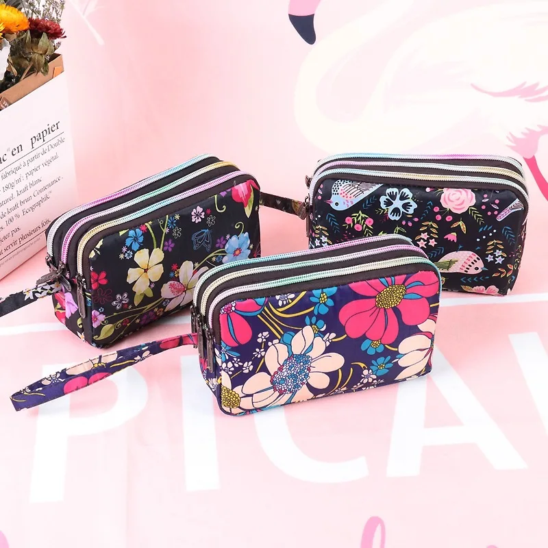 

2019 New Ladies Long purse canvas hand bag change bag female fabric hand grab bag mobile phone bag woman