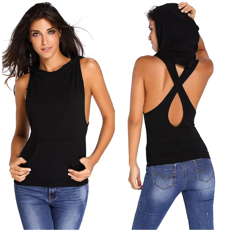 Fitness Backless Sport Shirt Women Breathable Sleeveless Yoga Shirt Gym