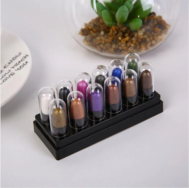 

1pcs Professional 2 Pearlescent Small Eyeshadow Pen Comb Kit Waterproof Long Lasting Shimmer Brighten Cosmetic Eye Shadow Stick