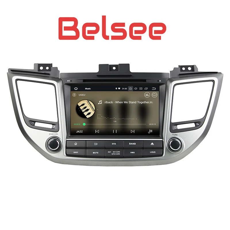 Best Belsee for Hyundai IX35 Tucson 2015-2017 8" IPS Screen Android 8.0 2 Din Car Radio Stereo GPS Navigation Headunit WiFi Bluetooth 2