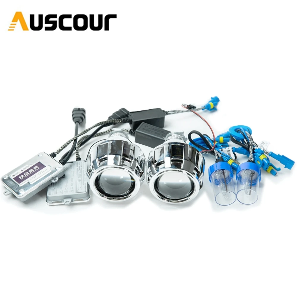 

2.5inch bixenon hid Projector lens shrouds Mask 55W xenon kit bulb ballast retrofit H1 H4 H7 car model car styling modify