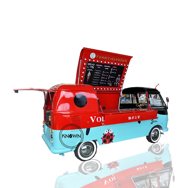 

2019 beautiful maximum speed 60km electric food trailer food truck with kitchen equipment
