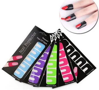 

200pcs U-shape Nail Form Guide Sticker Nail Polish Varnish Protector Stickers Manicure Tool Spill-proof Finger Cover