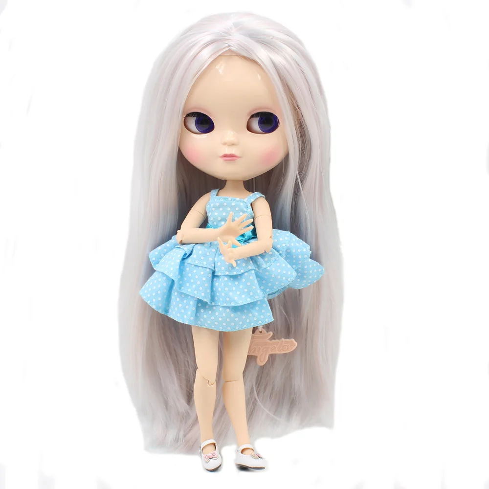 DBS blyth doll icy licca body 280BL6909/1010 pink mix blue hair silver big breast joint body 1/6 30cm gift toy