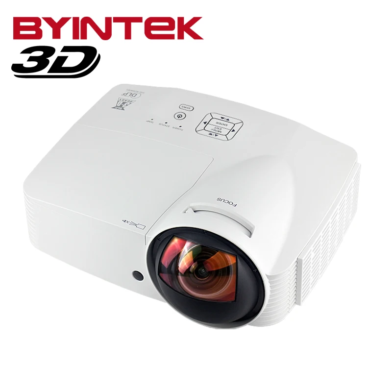

BYINTEK New Ultra short throw Projector BD517UST 6000ANSI USB HDMI 1080p full HD 3D Daylight Home Theater DLP Proyector beamer