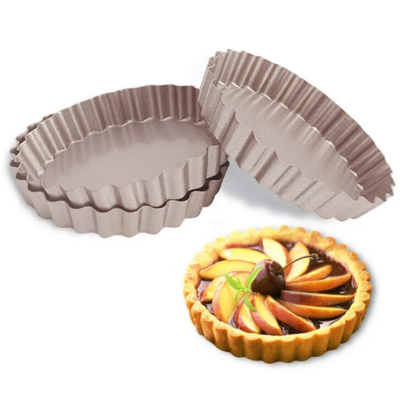 4 Inch Novelty Flower Cake Pans Non Stick Carbon Steel Mini Tart Pans