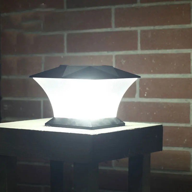 Cerca de Luz da Lâmpada Paisagem à Prova Decorações do Jardim da Lâmpada Solar Powered Convés Quadrado d' Água Ip65 Veiw Paisagem Led Pós Cap 5 Solar Powered LED Pós Cap Convés Quadrado
