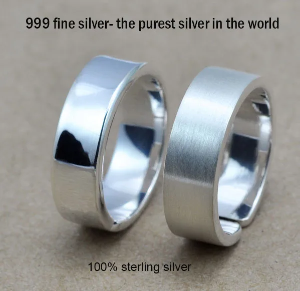 Buy Wholesale 100 Real Pure 999 fine silver ring