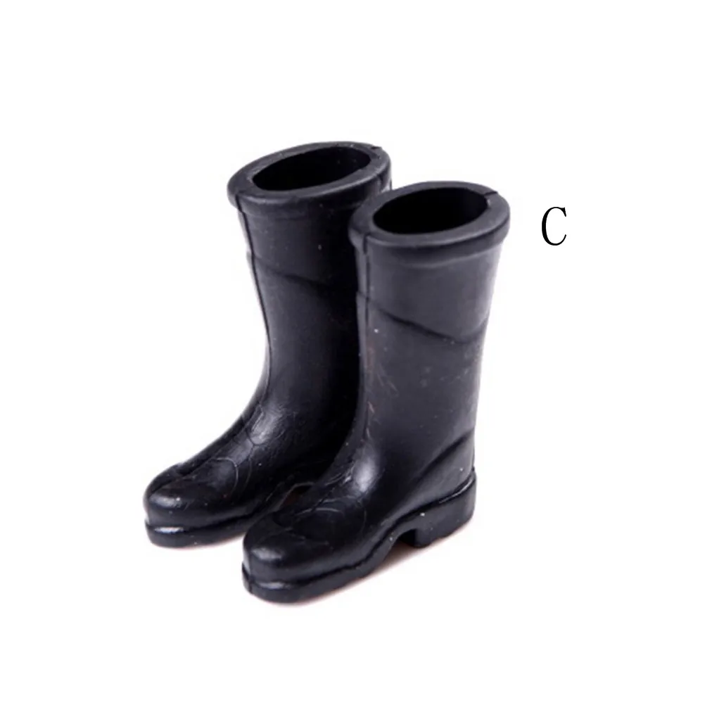 1Pair 1//12 Dollhouse Miniature Rubber Rain Boots Home Garden Yard DecJB