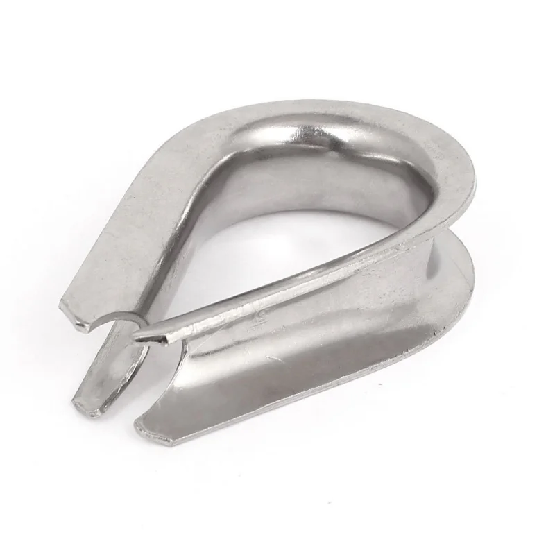 ELEG-16mm 5/8-дюймовый Проволока из нержавеющей стали веревочка кабель Кольца Серебряный тон