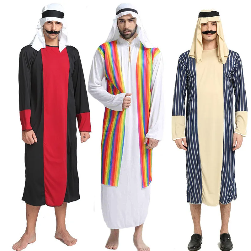 Disfraz de Halloween para adultos, bata árabe para hombres y mujeres,  héroes locales de Dubái, traje de Cosplay de Emiratos Árabes Unidos -  AliExpress