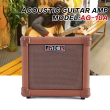 Арома AG-10A Акустическая гитара усилитель аудио усилитель громкоговоритель коробка с манометром аудио кабель, ручной ремень и плечевой ремень