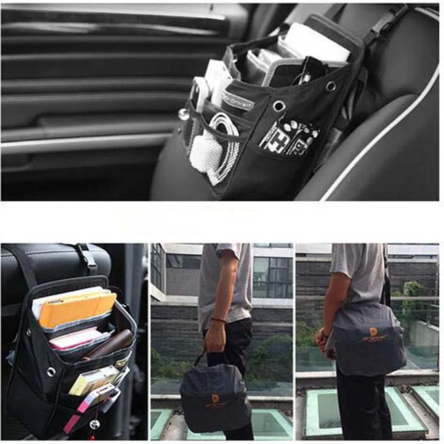 auto supplies organizer storage box bags Car Seat drivers hang back bag