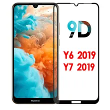 9D для huawei y6 стекло для huawei y7 защитная пленка из закаленного стекла huawei y6 huavei y7 huawey y72019 Защитная пленка для экрана