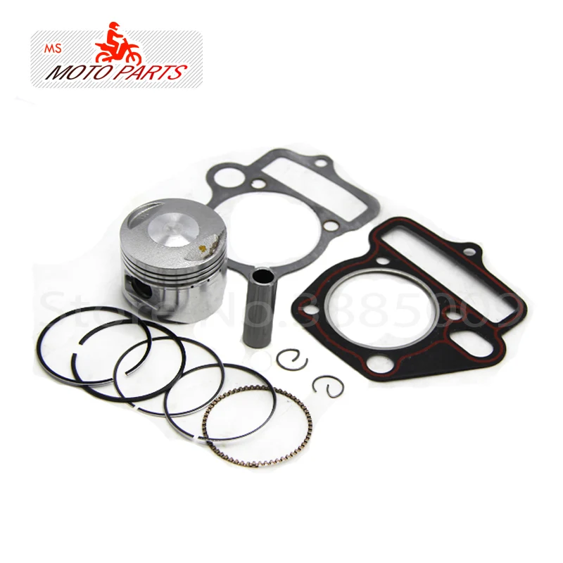 Lifan 125cc Запчасти для двигателя Байк велосипед ямы Piston-Kit-Rings-Pin-Cylinder-Gasket-52-4MM-14MM-LF125