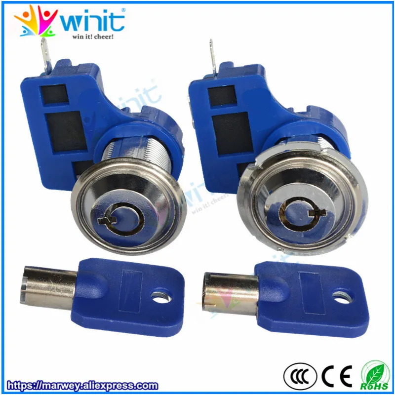 

5pcs 27mm high security arcade tubular key cam lock zinc alloy with microswitch for arcade game machines
