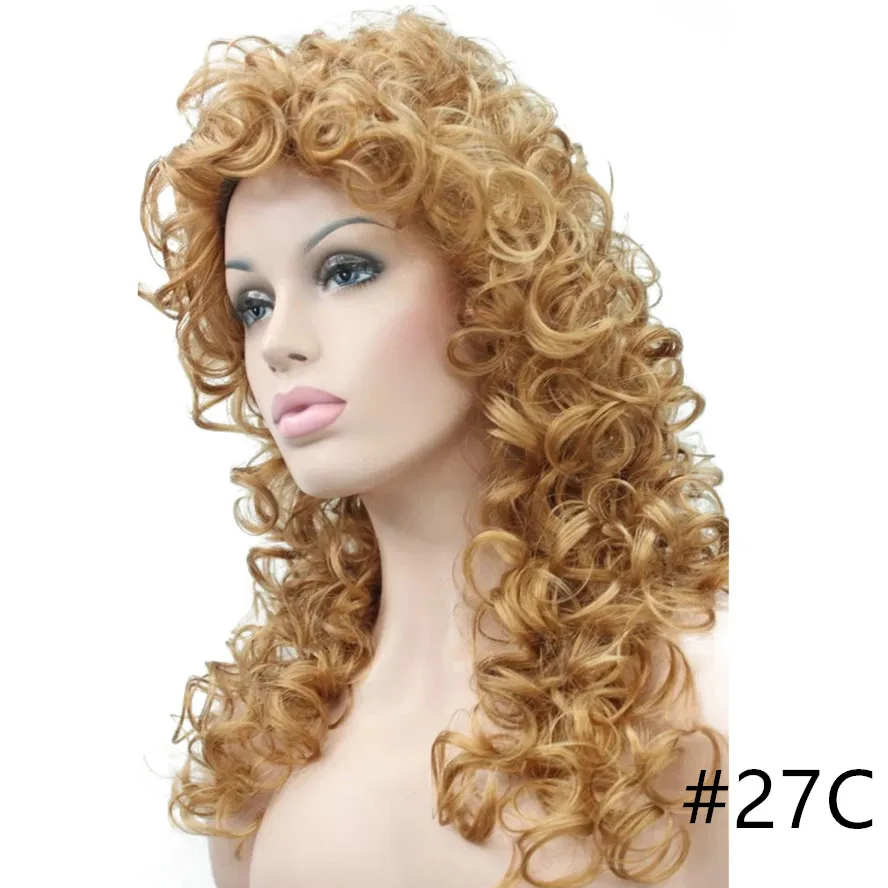 StrongBeauty женский парик черный/желтый натуральные длинные вьющиеся волосы Синтетические Полные парики