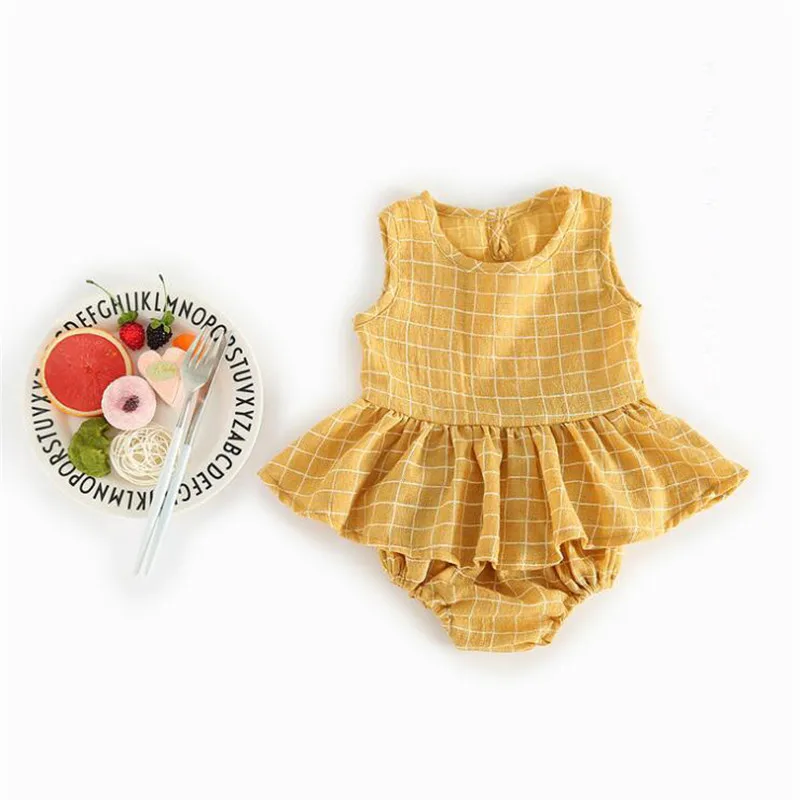 

2019 Newborn Baby Girls Clothes Set Sleeveless Printed Shorts Cotton Baby Clothing Summer Cute Kids Baby Girl Clothes