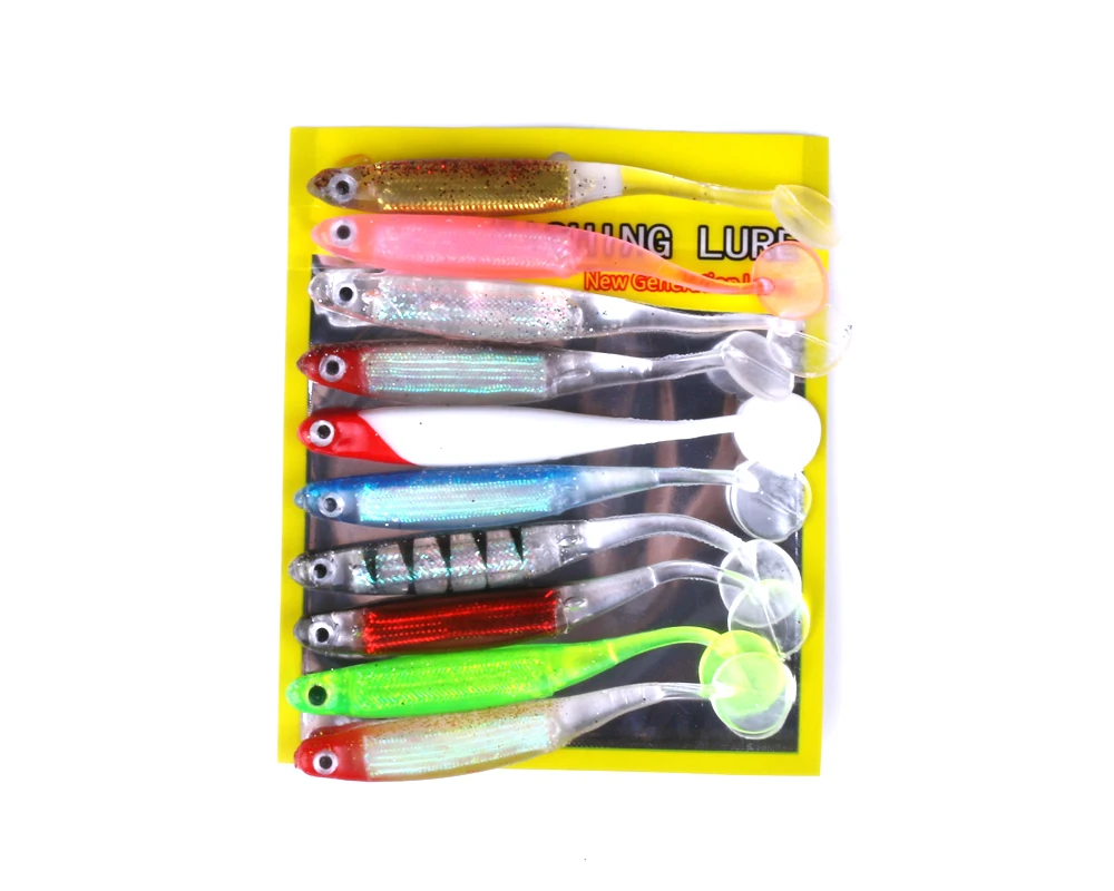 

New 10pcs Pesca Artificial Fishing Lure 5g Soft Lure Tiddler Shad Worm Swimbaits Jig Head Fly Fishing Silicon Rubber Bait