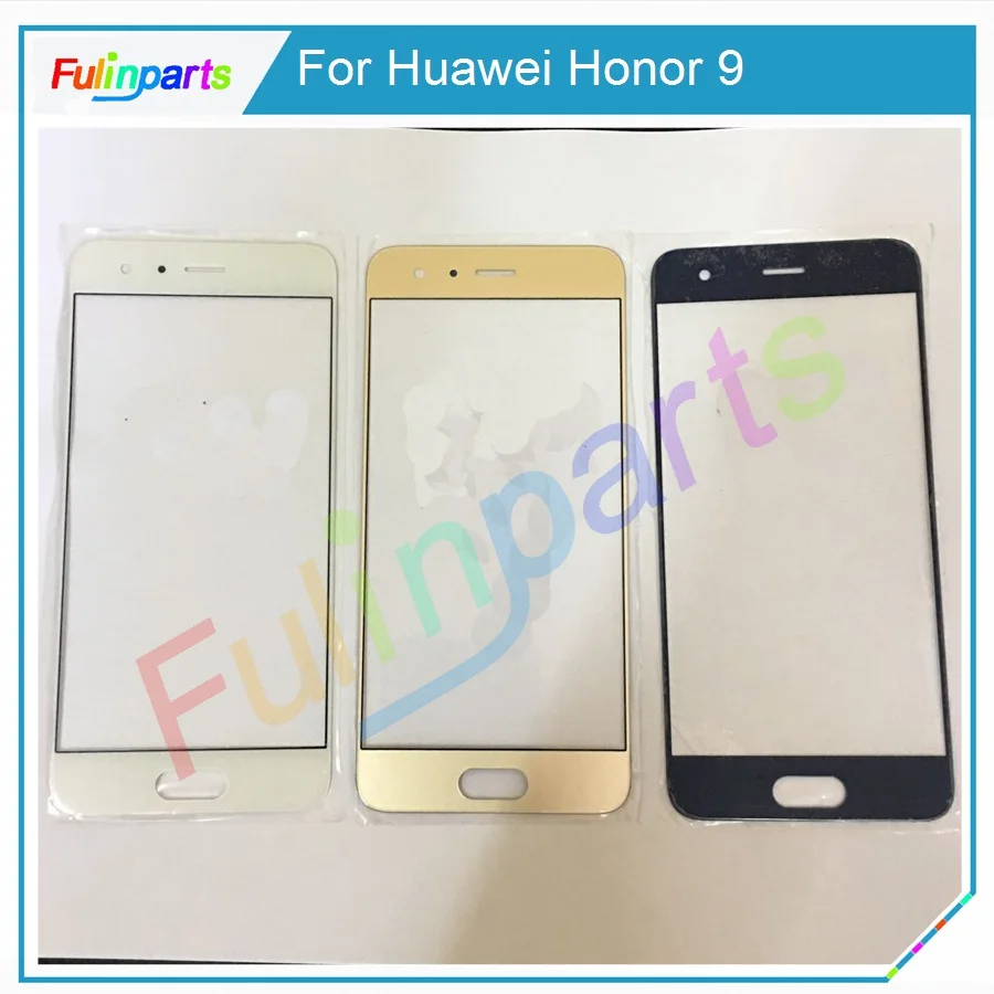 

5Pcs For Huawei Honor 9 Honor 8 Front Screen Outer Glass Touch Outer Cover Panel Lens Replacement Black/White/Gold/Blue + Tools
