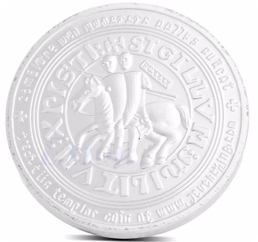 Посеребренные Рыцари Тамплиер Европа крест Сувенирный жетон коллекции монет