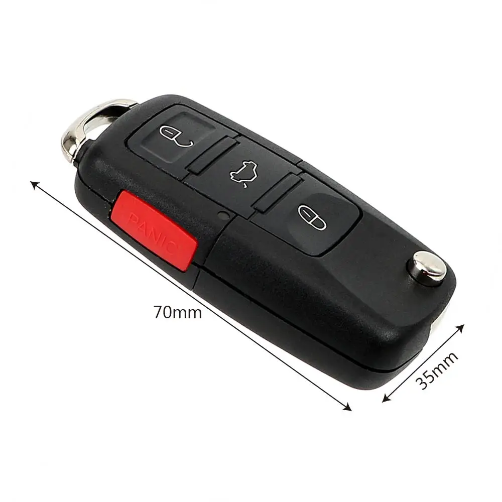 4 кнопки(3+ 1 паника) автомобильный чехол для ключей флип складной чехол для ключей брелок автомобильный Стайлинг пульт для Volkswagen VW Touareg Switchblade