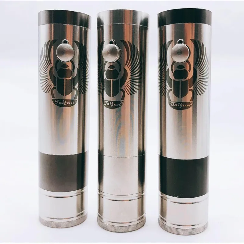 

Typhoon Scarab Mechanical Mod 22MM Diameter 316 stainless steel Material vape pen fit 18650 Battery vape Vaporizer mech mod