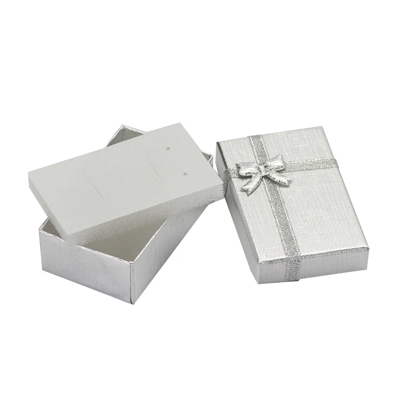 32pcs Cardboard Jewelry Boxes Silver Gift Boxes for