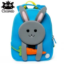 3D Kids Bag Backpack For Girls Boys Baby Small Bags Rabbit Pattern Kindergarten Backpack Anti-lost School Bag Mochila Escolar cocomilo brand kids backpack for girls boys small bag animal dog bee pattern anti lost schoolbag mochila escolar 2 6 years old