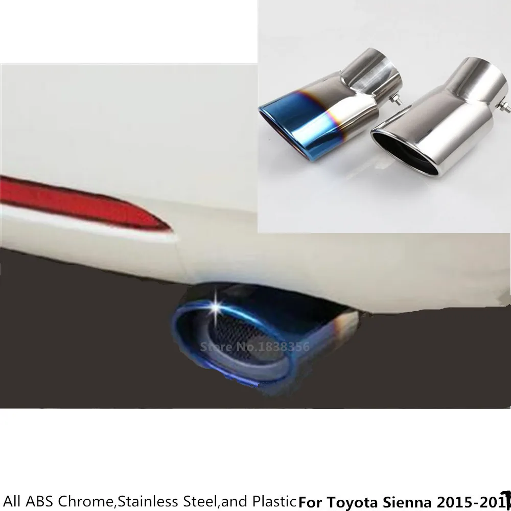 Stainless Rear Exhaust Muffler Tip End Pipe Trim For Toyota Highlander 2015-2019