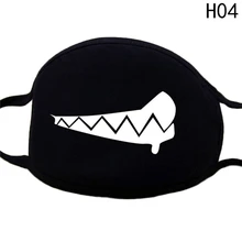 Черная унисекс маска для лица, милая маска для рта, хлопковая ткань, противопылевые маски для мужчин и женщин, сохраняющие тепло, маска для лица Z4