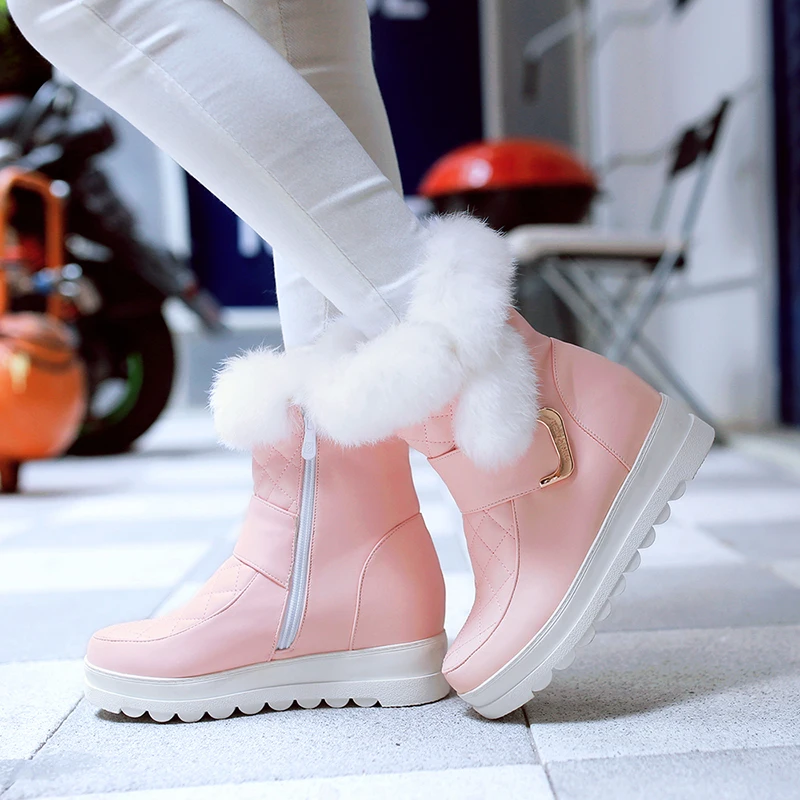 2018 г. Новые пикантные женские сапоги на меху зимние теплые зимние сапоги обувь для девочек Обувь на высоком каблуке сапоги обувь на