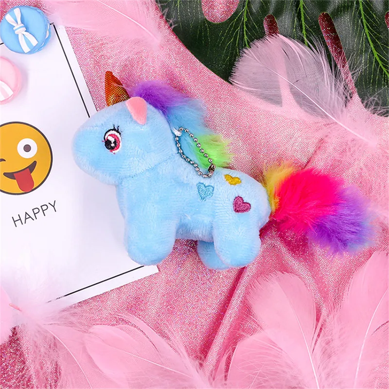 14cm Cute Unicorn Plush Toy Soft Doll Unicorns Stuffed Animal Unicorn Keychain Cuddle Appease Sleeping Pillow Gift for Children